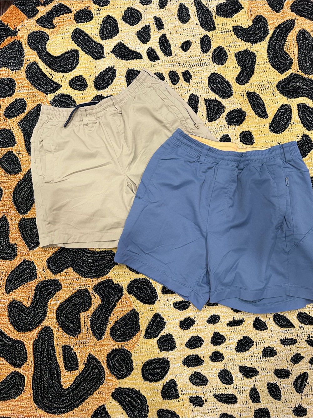 Birddogs Two-Pack Athletic Shorts in Blue and Khaki